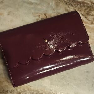 Kate Spade Burgundy Patent Leather Wallet